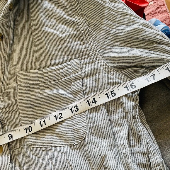 Marine Layer Grey Stripe Half Button Top - Picture 8 of 9